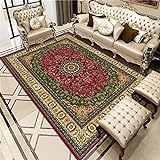 Kunsen Teppich bodencarpet Living roomAnti-Mehltau-Haushalts Bett Teppich rot klassisches Design Wohnzimmer Zubehörteppich küche200x300cm