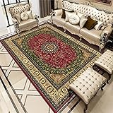 Kunsen Teppich bodencarpet Living roomAnti-Mehltau-Haushalts Bett Teppich rot klassisches Design Wohnzimmer Zubehörteppich küche200x300cm