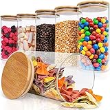 Deco haus® Vorratsgläser mit Deckel 6er Set [+ETIKETTEN] - Für Müsli, Cornflakes, Zucker, Spaghetti - Vorratsdosen Glas mit Deckel luftdicht - Vorratsglas Aufbewahrungsglas - Aufbewahrungsbox Küche