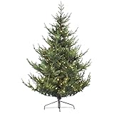 Künstlicher Weihnachtsbaum Künstlicher Weihnachtsbaum Buschiger Weihnachtsbaum mit faltbarem Metallständer für Festliche Dekoration im Innen- und Außenbereich mit LED-Leuchten, 8 Modi(Color:,Size