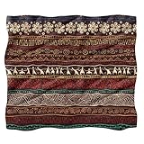 GIAPB Weiche Überwurfdecke für Couch,dekorative Decke,Mikrofaserdecken,Decken für Frauen,59x51.1 in,Braunes afrikanisches Muster