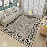 RUGMRZ Rug Deko Outdoor Terrasse Klassischer Teppich schwarz Blumen Dekoration rechteckige Schlafzimmer Zubehör Schall Isolierung Kleines Sofa Für Jugendzimmer 120X160CM