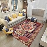 DJHWWD Teppich Draußen Teppich Muster Lila Ethno-Stil Für Zuhause, Hotel, Wohnzimmer, Schlafzimmer, Nachttisch, Waschbar Teppich Waschbar 200X300cm