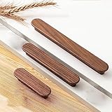 RICOLUS 3Pcs Massivholz Schrank Griff Naturholz Kabinett Türgriff Küchen Möbel Zuggriff Kommode Schubladen Knöpfe für Küche Kleiderschrank Kommode Schublade Zieht (128mm(5in))