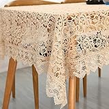 Knitterfeste Tischdecke, Tischdecke, Dekoration, durchscheinend, voller Ausschnitt, bestickte Tischdecke, Couchtischdecke, bezogene Handtücher, waschbar, Abendessen, Picknick-Tischdecke