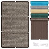 AMZYU Balkon Sichtschutz Garten 60 x 300 cm Sichtschutz Garten Patio Windschutz Staubschutz mit Kabelbinder für Balkongeländer, Terrasse, Braun