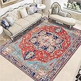 RUGMRZ Spiele Teppich Area Rug Retro Teppich rot Wohnzimmer Heim Dekoration super weich und verschleiß fest Baby Spiel Teppich 180 x 200 cm