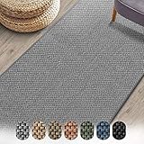 Floordirekt Teppich-Läufer Sabang 80 x 300 cm, Silber - Sisaloptik - Wohnteppich oder Läufer - Langlebig & strapazierfähig