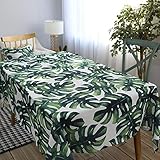 Stilvolle Einfachheit, wasserdicht, Gartengrün, Polyester-Baumwolle, Tischdecke, Wohnzimmer, quadratisch, Couchtisch, Restaurant-Abdeckung, Handtuch, Stoff, Monstera-Pflanze, langlebige Tischdecke, Ti