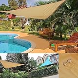 Triangle Sun Shade Sail Canopy - Patio Fabric Screen Awning - Wasser- und luftdurchlässig - Commercial Heavy Duty (Color : Red, Size : 3.66 * 3.66 * 3.66m/12 * 12 * 12ft)