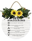 Geroclonup No Soliciting God Is Great Schild für Zuhause/Haus, lustiges Schild für Veranda, Türdekoration, Holzdruck, Dekor für Haus, zum Aufhängen, 28 cm