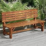 IDEAX Gartenbank Holz Parkbank Mit Rückenlehne Holzbank Massiv Ruhebank Doppelte Sitz Stabile Parkbank Sitzbank Stabil Und Witterungsbeständig (Color : B, Size : 100 * 40 * 80cm)