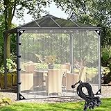 Outdoor-Vorhänge, regenfeste, reißfeste PVC-Planen, Dicke Abdeckung mit Ösen, Plane für Terrasse, Pergola, Gartenüberdachung (Colo