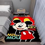 PUREUV Anime Micky Maus Kinderteppich, Schlafzimmer, Haus, Wohnzimmer Teppich, Hochzeit Fußmatte, Rutschfester Teppich Geschenke A380 40×60Cm