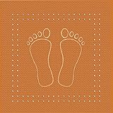 Meusch 4388488005 Wanneneinlage Foot, 36 x 72 cm, orange