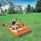 Promadino Sandkasten Modell Donald 1 x 1 m imprägniertes Holz Gartenspielzeug