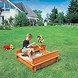 Promadino Sandkasten Modell Donald 1 x 1 m imprägniertes Holz Gartenspielzeug