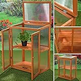 Melko Gewächshaus/Anzuchthaus mit 2 Türen, 58 × 37 x 78,5 cm, braun