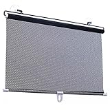 Saugnapf Privacy Fensterjalousien,Saugnapf Seitenzug Springrollos für Fenster ohne Bohren,Sonnenschutz Verdunkelungsjalousien mit Wärmedämmung und,Auto Vorhänge (W58xH125cm/22.8x49.2in)
