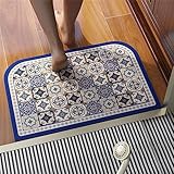 Badezimmerteppich Super Absorbierende Rutschfester Badematte, Badematten Badteppich 80x150cm Badvorleger Schnelltrocknende Waschbare Badematte Home Rug, Badmatte Bodenmatte Floor Mat Europäischer Stil