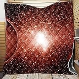 Tagesdecke, Steppdecke, Einzelbett, Doppelbett, Super-King-Size-Bett, Gesteppte Bettdecke, Sofadecke, Überwurf, leichte dekorative Bettdecke, 3D-Mikrofaser-Bettlaken, Orange, 226 x 280