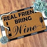 Fußmatten für den Inneneingang, Wein genießen, echte Freunde bringen Wein, Fußmatten, Heimdekoration, Teppiche, Einweihungsgeschenke, Heimdekoration 20'x32'