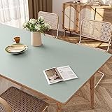 Tischdecke PU Leder,Lederoptik Tischwäsche Wasserdicht, 1.8 mm Tischwäsche，Kunstleder Tischtuch, Abwischbar Tischdecke für Hause Küche Restaurant,Grün-70×120cm/27×47inch