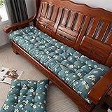 Morbuy Verdicken Deckchair Auflagen für Gartenliegen, Sonnenliege Kissen Tragbare Garten Sofa Innenhof Gepolstertes Bett Relax-Liegestuhl Sitzauflage für Innen,Außen (53x53cm,Blume)