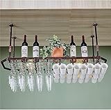 Montierte Weinregale, hängende Metall-Vintage-Bar, Wand-Weinregale, Weinglas-Industrieregal, Unterschrank-Tassenregal, Restaurant-Café-Küchenorganisation und Lagerregal (Bla