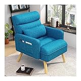 GARAJONAY Sofa Stuhl,Relaxsessel mit Liegefunktion Bequemer Klappstuhl,Faule Menschen Schlafzimmer Schreibtisch Stuhl Unterhaltung und Freizeit Sofa Sessel(Color:Blau)