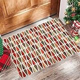 Badezimmerteppich 60x100 cm,Badematte rutschfest,Weicher Badvorleger,Geometrisches rundes Design im Retro-Stil der 60er und 70er Jah,Mikrofaser Absorbent Badteppich für Badewanne,Dusche und Badezimmer