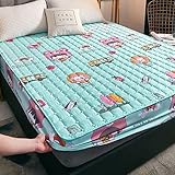 BAJIN Matratzen-Bett-Schoner mit Spannumrandung |Auch für Boxspring-Betten und Wasser-Betten geeignet | Microfaser | 100% Polyester | Matratzen-Auflage,90x200+30cm