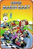 Super Mario Kart Super Nintendo Snes Go Kart Racing Game Luigi Princess Peach Metall Blechschild Outdoor Indoor Wandpaneel Retro Vintage Poster 20,3 x 30,5 cm