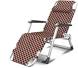 VOIV Aluminiumlegierung Klappsessel Büro Mittagspause Home Freizeit Lounge Chair Strandstuhl (Color : Brown)