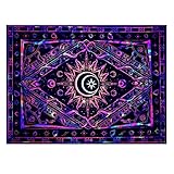 Evvmnaks Wandteppich für Schlafzimmer, äSthetische Raumdekoration, Wandteppich, Schwarzlicht-Wandteppich, UV-Reaktive Schwarzlicht-Poster, Bunt A