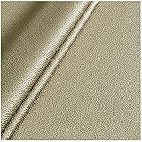 Kunstleder Lederstoff Lederimitat Gold 1.2mm Dick Kunstleder Material Big Litschi Muster Kleidung Schneiderei Polster Kunstleder Stoff Wasserdichtes Sofa Autositzbezüge 138cmx100cm(Size:10M×1.38M)