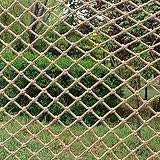 WANIAN Natürliches Jute-Hanfseilnetz für Kindergärten,Foto-Wand-Netz,Kunstwerk Display Netting,Spielplatzzaun-Schutznetz für Kinder,Kinder Anti-Fall-Netz(Size:2M×5M(6.5FT×16.4FT),Color:Jute)