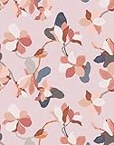 WALLCOVER Tapete Rosa Magnolia Baum Blätter Vliestapete Lila Floral Digitaltapete 2.70 x 2,12 m Fototapete Blumen Mustertapete Modern Natur für Wohnzimmer Schlafzimmer Made in Germany