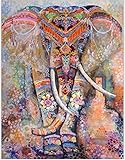 Elefant Tapisserie Indischen Style Wandbild zum Aufhängen Decke 130 * 150 cm Bed Sheet Vorhang Beach Überwurf (Gedruckte Blume)