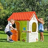 FEBER - Fantasy House, Kinderspielhaus mit Falttür, zum Spielen im Freien oder zu Hause, Mehrfarbig, stabil und leicht zu montieren, für Kinder von 2 bis 6 Jahren, FAMOSA (FEH17000)