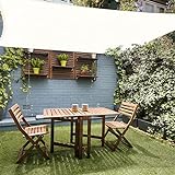 HAIKUS Sonnensegel 3x4 Rechteckig Premium HDPE Weiß, Wasserdurchlässig Sonnenschutz Viereckig für Garten Balkon und Terrasse, mit Ösen und Befestigungsseile, Rechteck 3x4m Weiss