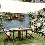 HAIKUS Sonnensegel 3x4 Rechteckig Premium HDPE Weiß, Wasserdurchlässig Sonnenschutz Viereckig für Garten Balkon und Terrasse, mit Ösen und Befestigungsseile, Rechteck 3x4m Weiss