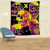 ETTBC Skelett Wandteppich Wandbehang Dekor Wandteppich Kawaii Raumdekor Hexerei Dekoration Wandteppich V8 200x150cm