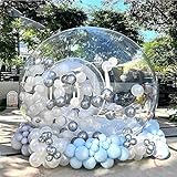 Aufblasbares Blasenzelt Im Freien Einzeltunnel Familie Transparent House Dome Camping Zelt Hinterhof Transparent Stargazing Mit Gebläse Und Luftpumpe,4m