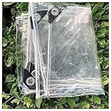 2M 3M 4M Klare Plane Heavy Duty Transparente Plane PVC wasserdichte Folie Garten Outdoor Winddichte Abdeckung Bodenplane Camping Baldachin Balkon Zelt (Size : 1.8x1.8m)
