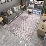 RUGMRZ Bettvorleger Schlafzimmer 200 x 250 cm Teppich Wohnzimmer grau rechteckig Minimalist wasch bar Bettumrandung Teppich 3 Teilig