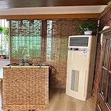 Schilf Vorhang Natur Bambusrollo für Terrasse 50x100cm 60x110cm 70x120cm Lichtfilterung Sichtschutz Bambus Raffrollo Atmungsaktiver Wasserdicht