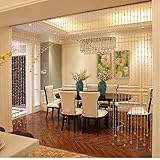 AQ899 Bead Curtain 1 Luxury Glass Beads Door String Tassel Curtain Wedding Divider Panel Room Decor Curtains Drapes