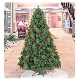 Künstlicher Weihnachtsbaum Künstlicher Weihnachtsbaum mit Metallständer für den Innen- und Außenbereich, einfach zu montieren, 4 Fuß/5 Fuß/6 Fuß/7 Fuß/8 Fuß(Color:Green,Size:6ft/180cm)