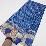 Afrikanischer bunter Spitzenwachs-Stoff mit kleinen Gänseblümchen, nigerianisches Netzgewebe, GuipureSwiss Baumwollstoff, LY2456-6, 4,5 m